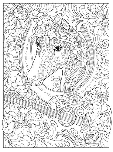 Creative Haven Dream Horses Coloring Book: Relax & Find Your True Colors (Adult Coloring Books: Animals) Dover Publications