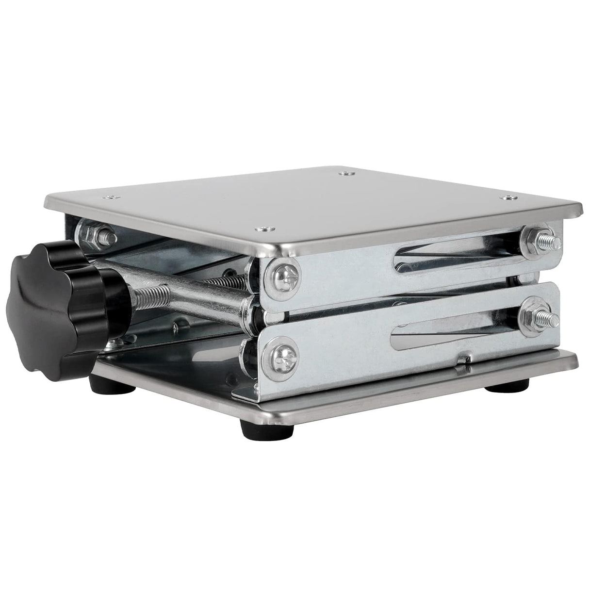 2 Pack 8 x 8 Inch Lab Scissor Jack, Stainless Steel Lab Lift Stand Table, Lab Jack Lift Platform, Expandable from 80mm to 270mm MUKCHAP