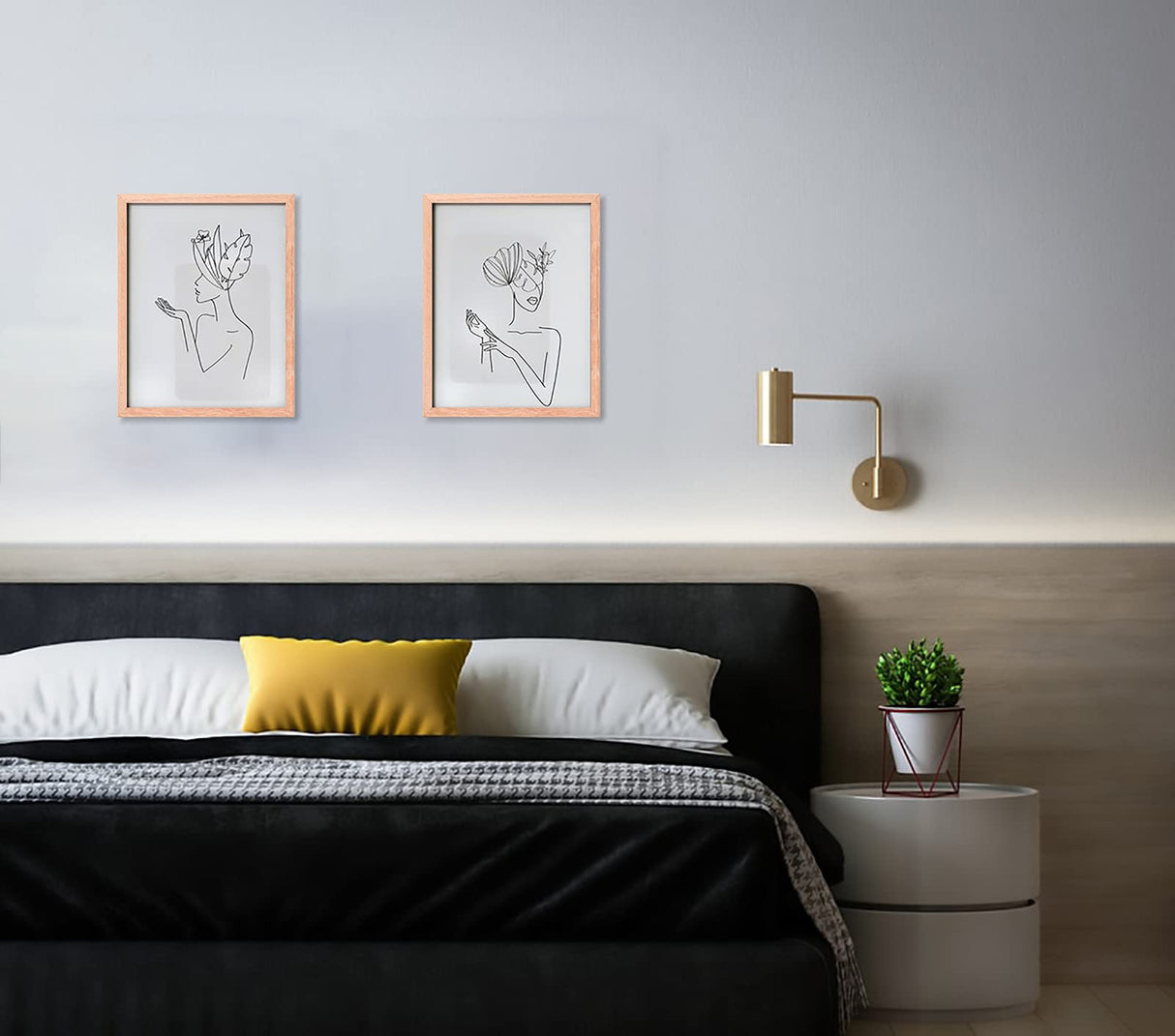 ATOBART 8x10inch Picture Frames, Oak Wood Photo Frame Set with High Definition Glass for Wall Mount or Table Top Display, Natural Wood Color,Set of 2 ATOBART