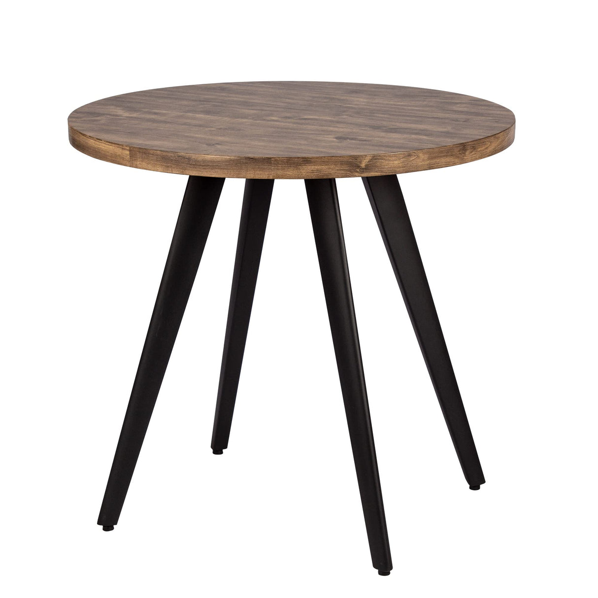 Comfy to go Round Dining Table, 31.5" Small Kitchen Table for 2-4 Person, Mid Century Modern Dining Table with 1.4" Thickness Wood Grain Tabletop for Dining, Living Room, Small Space (Rusty Brown) Comfy to go