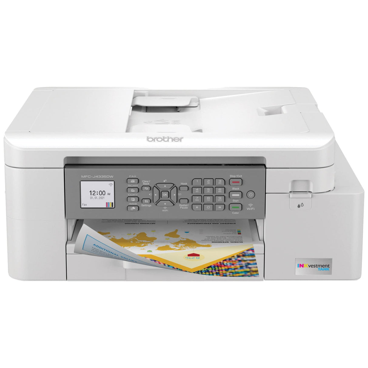 Brother MFC-J4335DW INKvestment Tank All-in-One Printer with Duplex and Wireless Printing Plus Up to 1-Year of Ink in-Box Brother