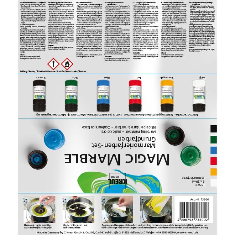 Magic Marble Paint Set - basic colors KREUL