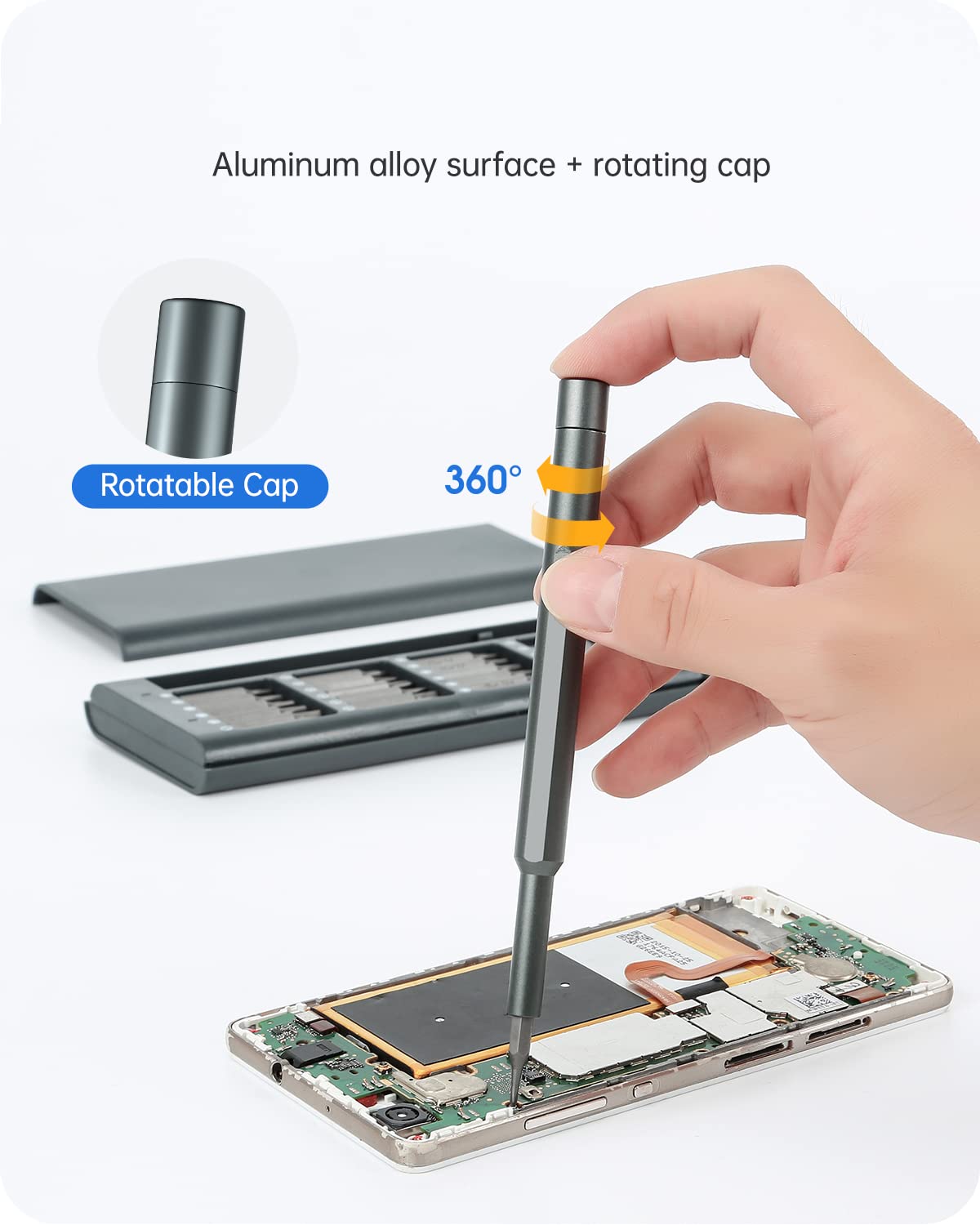 Precision Screwdriver Set, Small Screwdriver with Torx Phillips Head & Flathead, Repair Tool Kit with Magnetic Bits for Electronics, PC, Watch, Jewelry, DIY Projects and Home Repairing Kingsdun