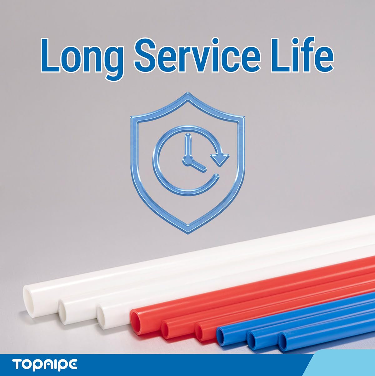 Topaipe 3/4 Inch x 100 Feet White PEX-B Pipe,NSF Certified for Potable Water, PEX Tubing Water Pipe for Plumbing, Floor/Wall Plumbing Tools Pex Fittings for Hot/Cold Water TOPAIPE