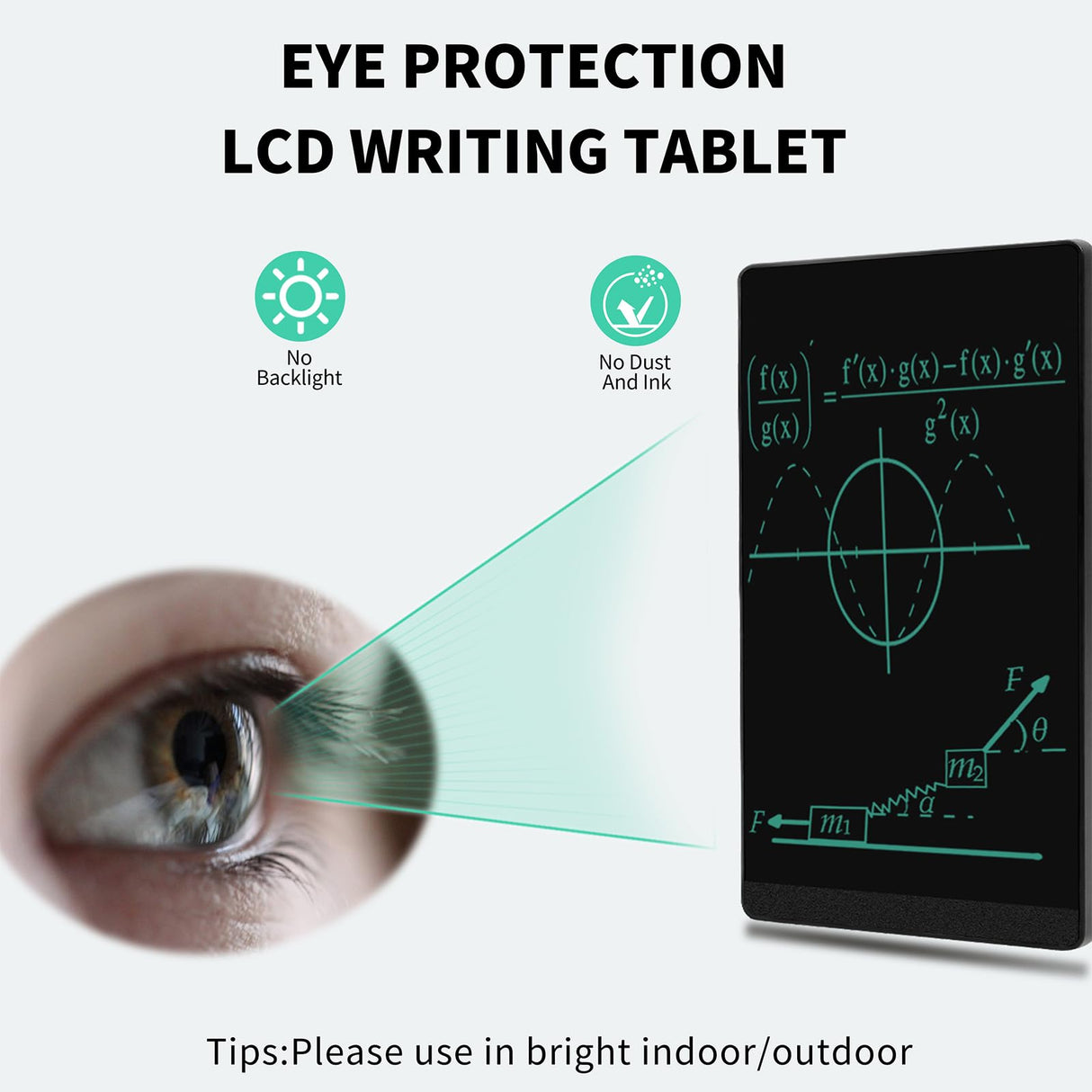 LCD Writing Tablet for Adult: 6.5 Inch Mini Full Screen Drawing Board Reusable Digital Notepad Portable Use for Office Study Teaching YOLIPULI