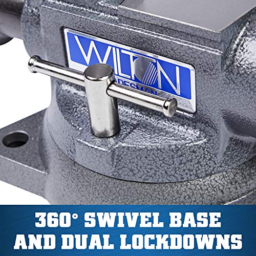 Wilton Tradesman Bench Vise, 4-1/2" Jaw Width, 3-1/2" Max Jaw Opening, 3-1/4" Throat (Model 1745) Wilton