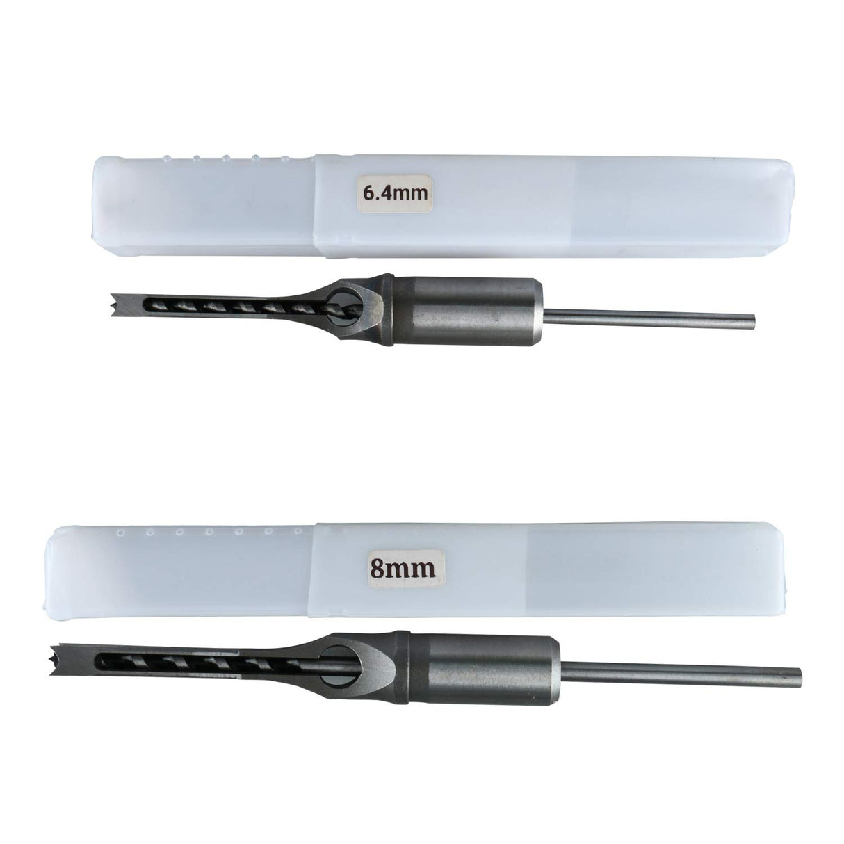 6pcs Square Hole Mortise Chisel Drill Bit Tools, 5/8" 9/16" 1/2" 3/8" 5/16" 1/4" HSS Woodworking Hole Saw Mortising Chisel Drill Bit Set, Different Sizes YaeKoo