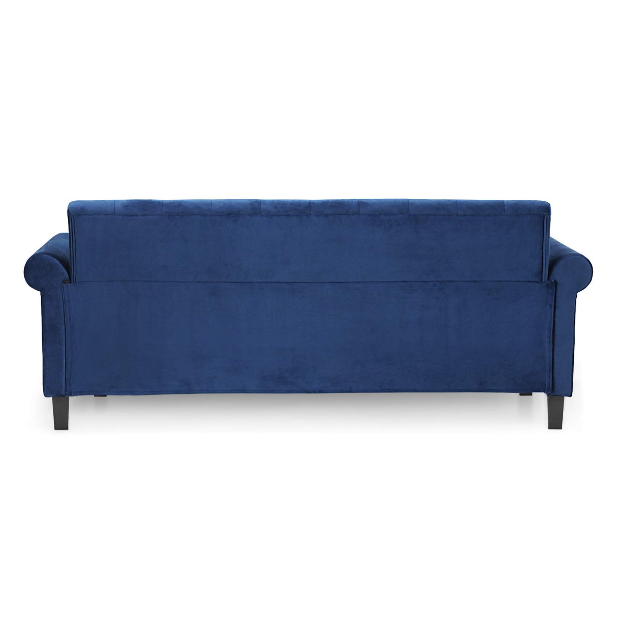Furinno Bastia Vintage Modern Chesterfield Button Tufted 3-Seater Sofa Couch for Living Room, Navy Velvet Furinno