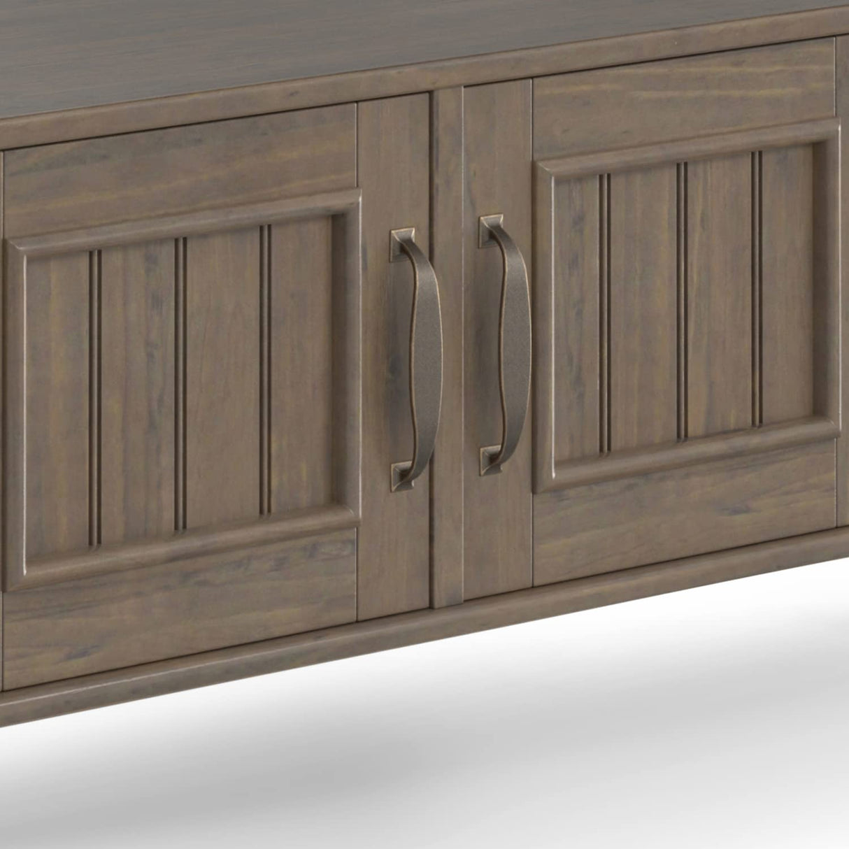 SIMPLIHOME Lev SOLID WOOD 48 Inch Wide Contemporary Console Table in Smoky Brown, for The Living Room, Entryway and Bedroom SIMPLIHOME