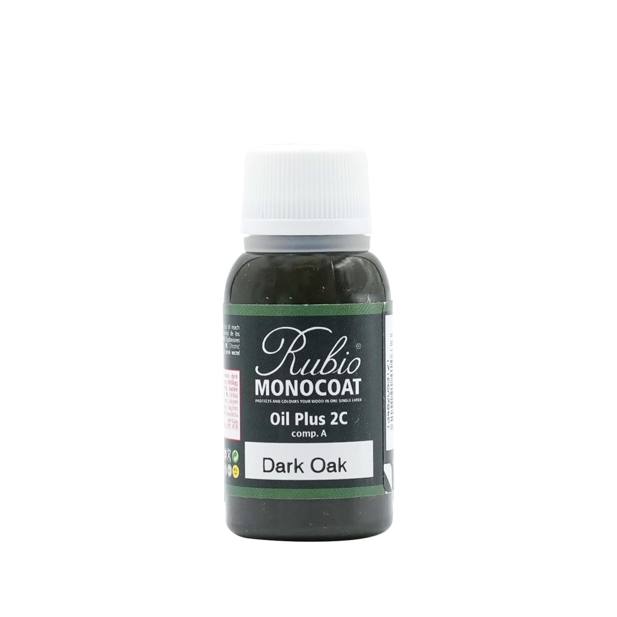 Rubio Monocoat Wood Stain & Finish Sample - Dark Oak | Oil Plus Part A | Quick-Dry, Eco-Friendly Linseed Wood Oil for Indoor Use | Ideal for Sampling Oil Plus 2C & Touch Ups | 20 mL Rubio Monocoat