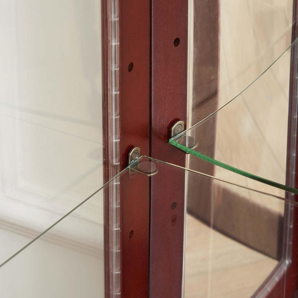 Lighted Curio Cabinet with 6 Adjustable Tempered Glass Shelves, Mirrored Back, Wooden Display Case for Collectibles, Freestanding Storage Cabinet for Living Room Decor, 70” H (Cherry) Generic