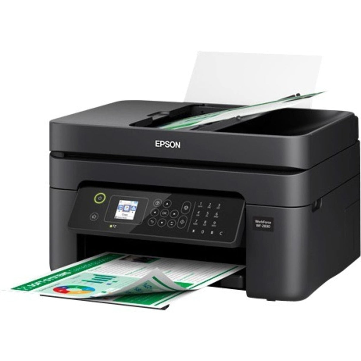 Epson Workforce WF-2930 Wireless All-in-One Printer with Scan, Copy, Fax, Auto Document Feeder, Automatic 2-Sided Printing and 1.4" Color Display Epson