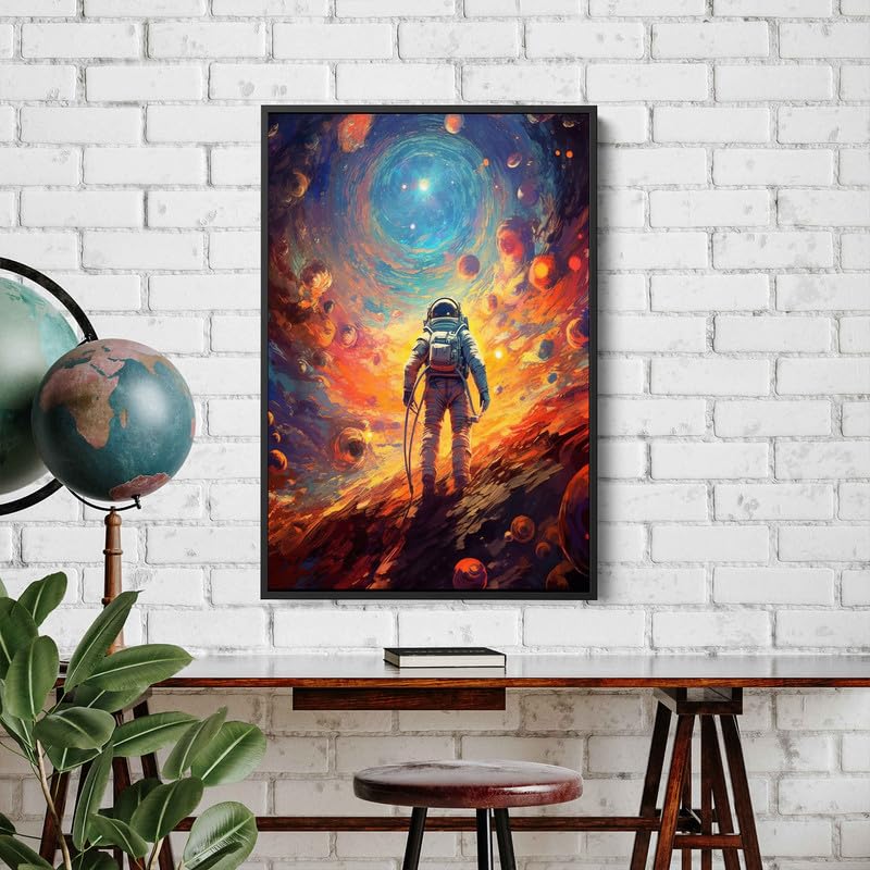 Reofrey Paint by Numbers Kit for Adults Universe- 40x50cm Canvas,Astronaut Paint by Number - Acrylic Paint Set - Relaxing DIY Art for Beginners & Experts - Home Wall Decoration Reofrey