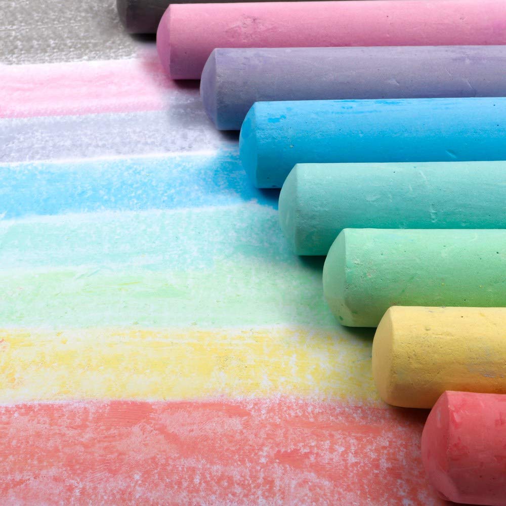 feela Sidewalk Chalk, 162 Pack 18 Colors Sidewalk Chalk Set For Kids Jumbo Chalk Bulk, Great for Kids Family, Paint on Sidewalk Wall School Driveway Blackboard Street Playground feela