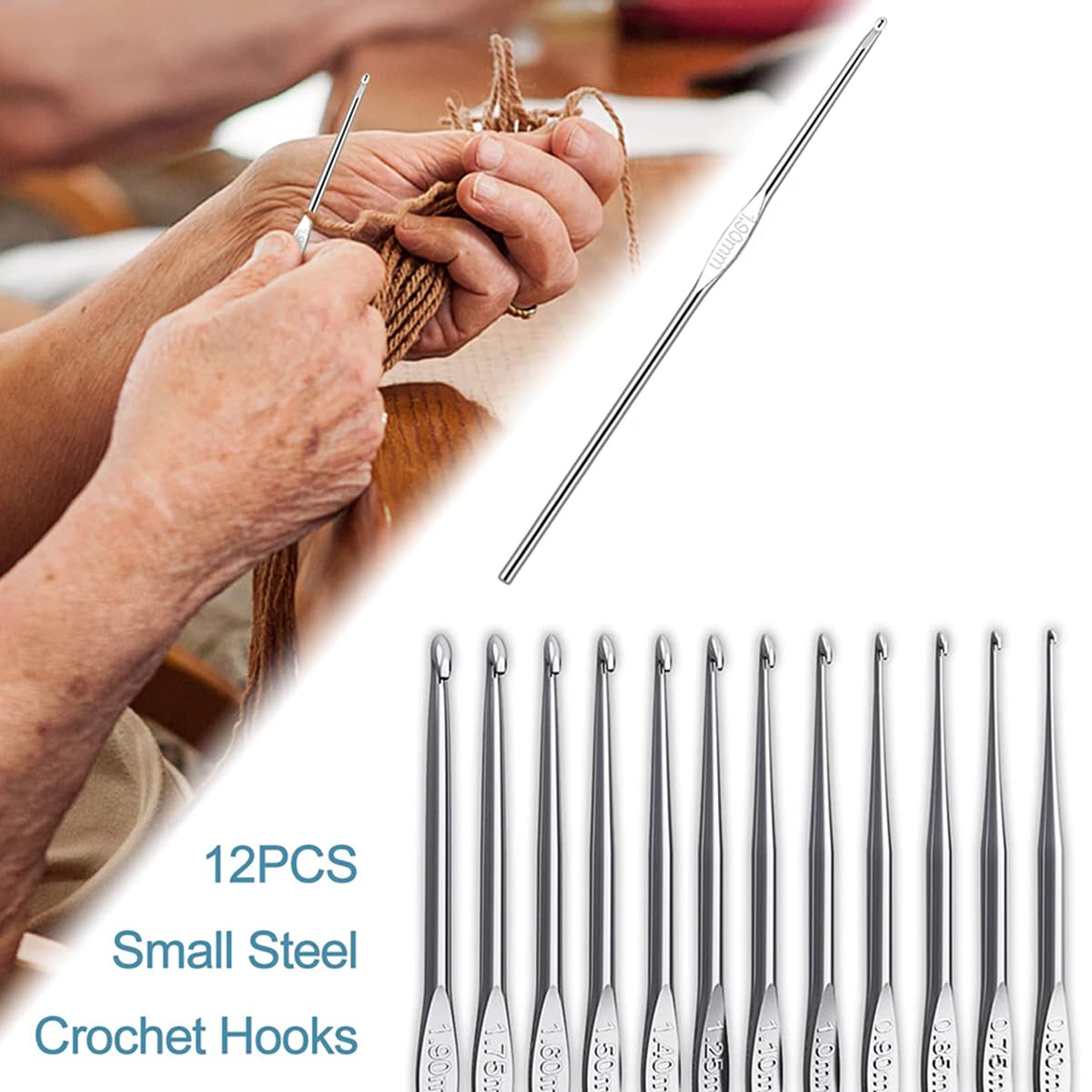 Abizarch 59 Pcs Crochet Hooks Kit for Beginners Adults, Knitting Starter Kit for Adults Ergonomic Soft Grip Handle Crochet Tools, DIY Weave Yarn Kits with Carry Bag, Travel Knitting Crochet Supplies Abizarch