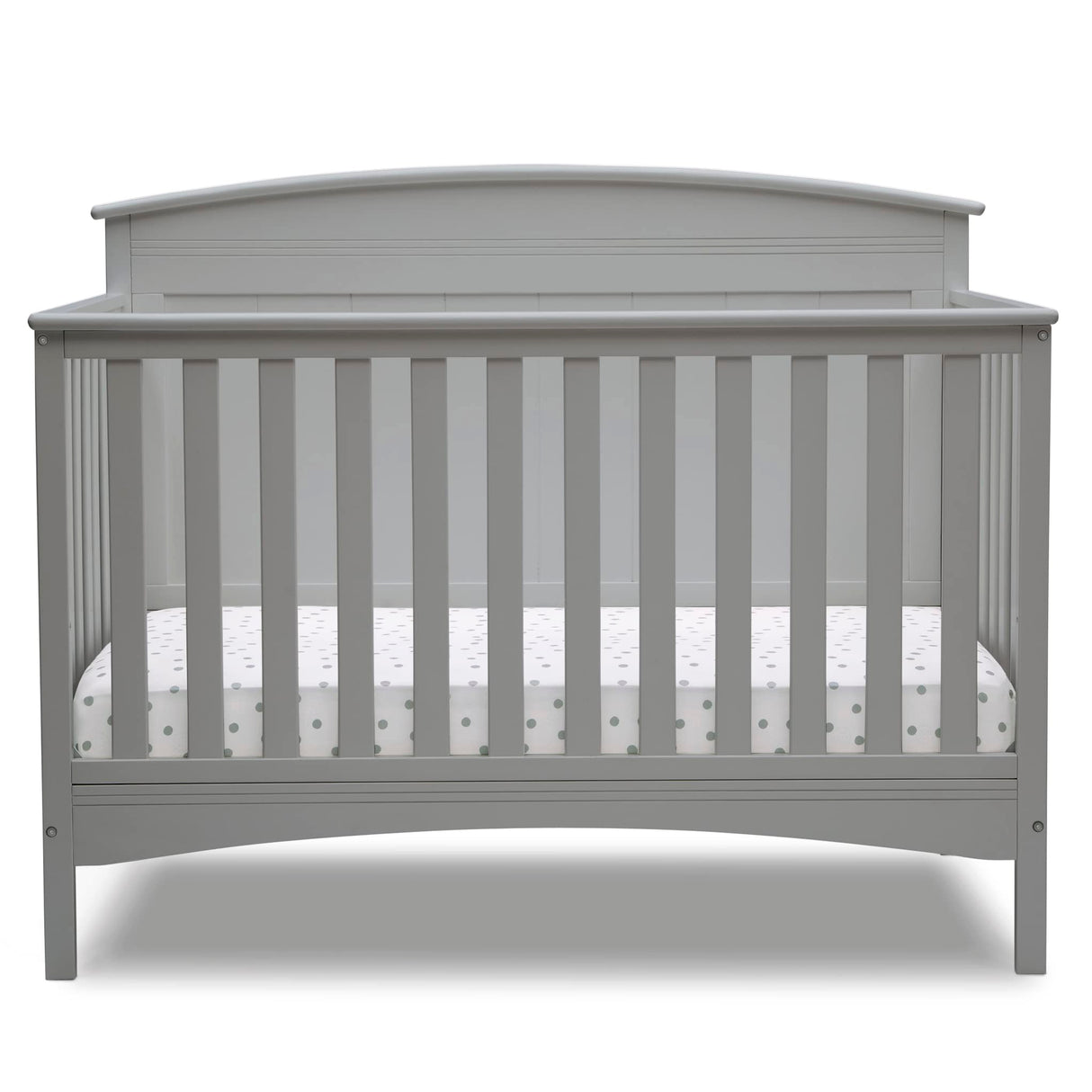 Delta Children Archer Solid Panel 4-in-1 Convertible Baby Crib - Greenguard Gold Certified, Grey Delta Children