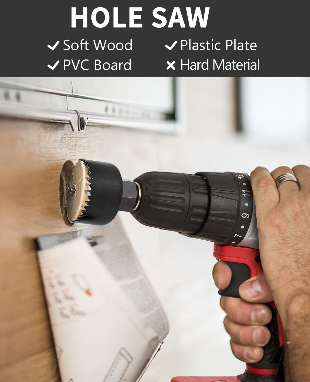 AVID POWER Drill Bit Set, Titanium Twist Brad Point Drill Bits for Drill/Driver, Drill and Screwdriver Bits Combo Kit with Case for Metal, Wood, Concrete and Masonry, 100 Pieces AVID POWER