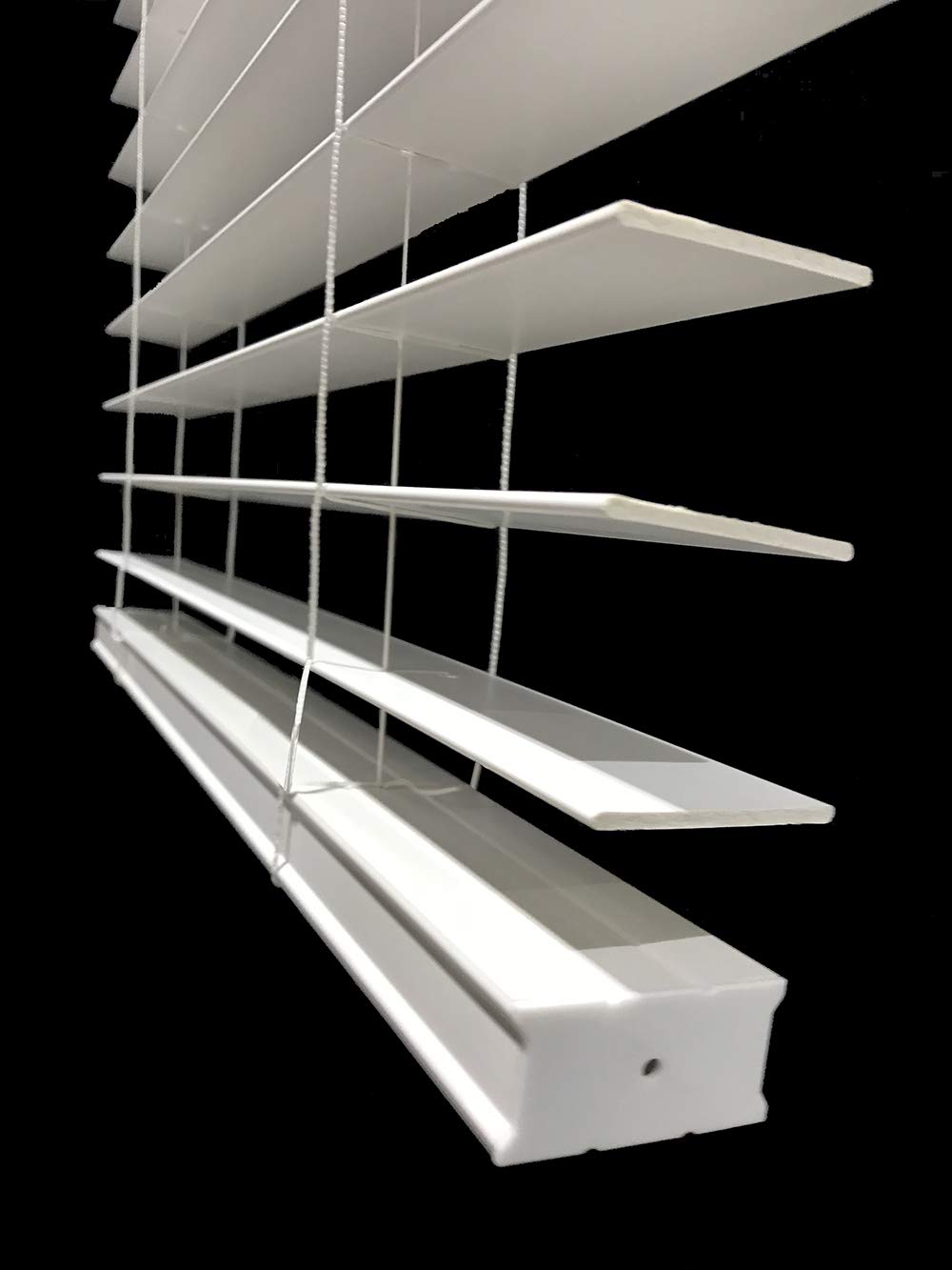 US Window And Floor 2" Faux Wood 35" W x 60" H, Inside Mount Cordless Blinds, 35 x 60, White (Fit a window 35.5" wide) US Window And Floor