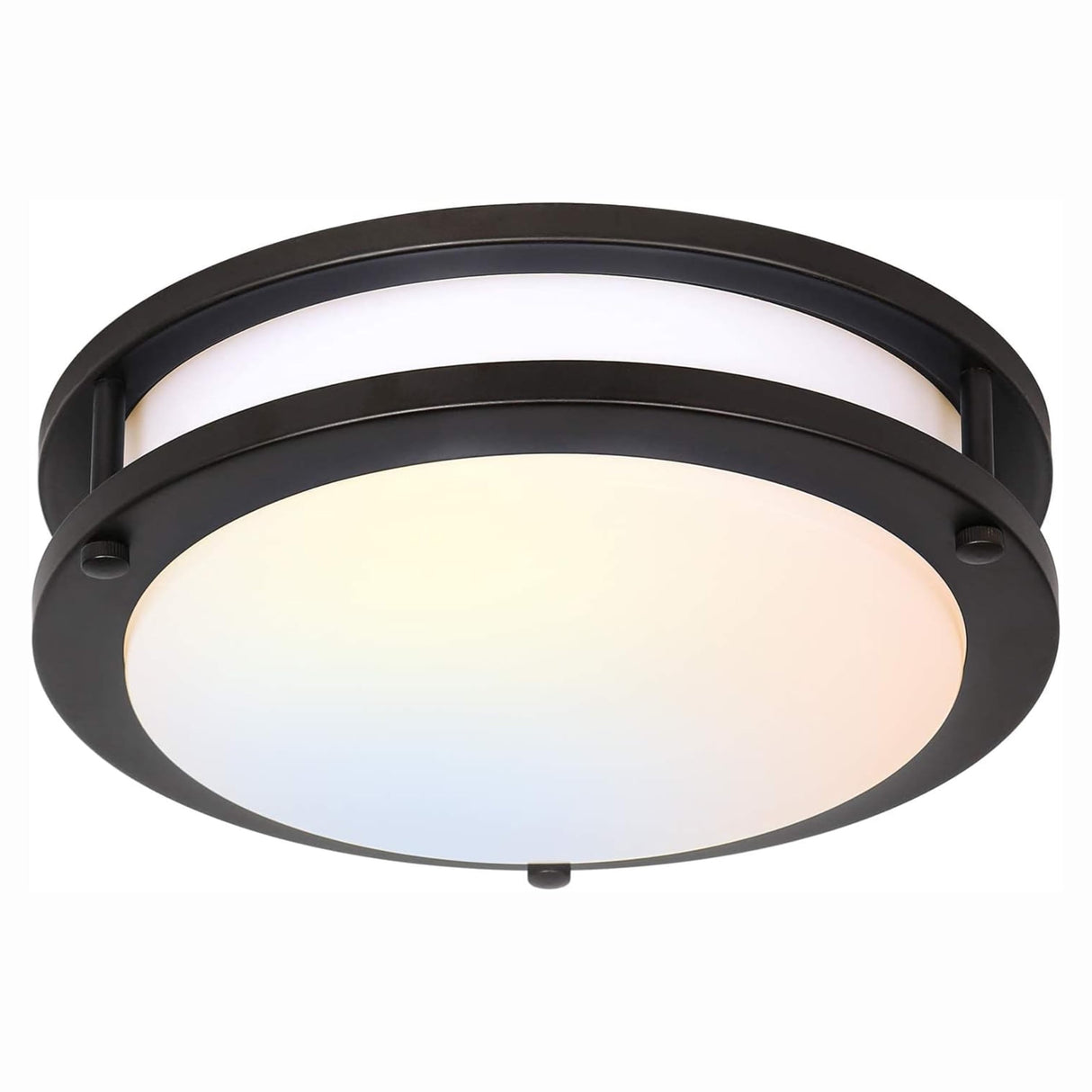 13 inch Flush Mount LED Ceiling Light Fixture, 2700K/3000K/3500K/4000K/5000K Adjustable Ceiling Lights, Oil Rubbed Bronze Saturn Dimmable Lighting for Hallway Bathroom Kitchen or Stairwell, ETL Listed hykolity