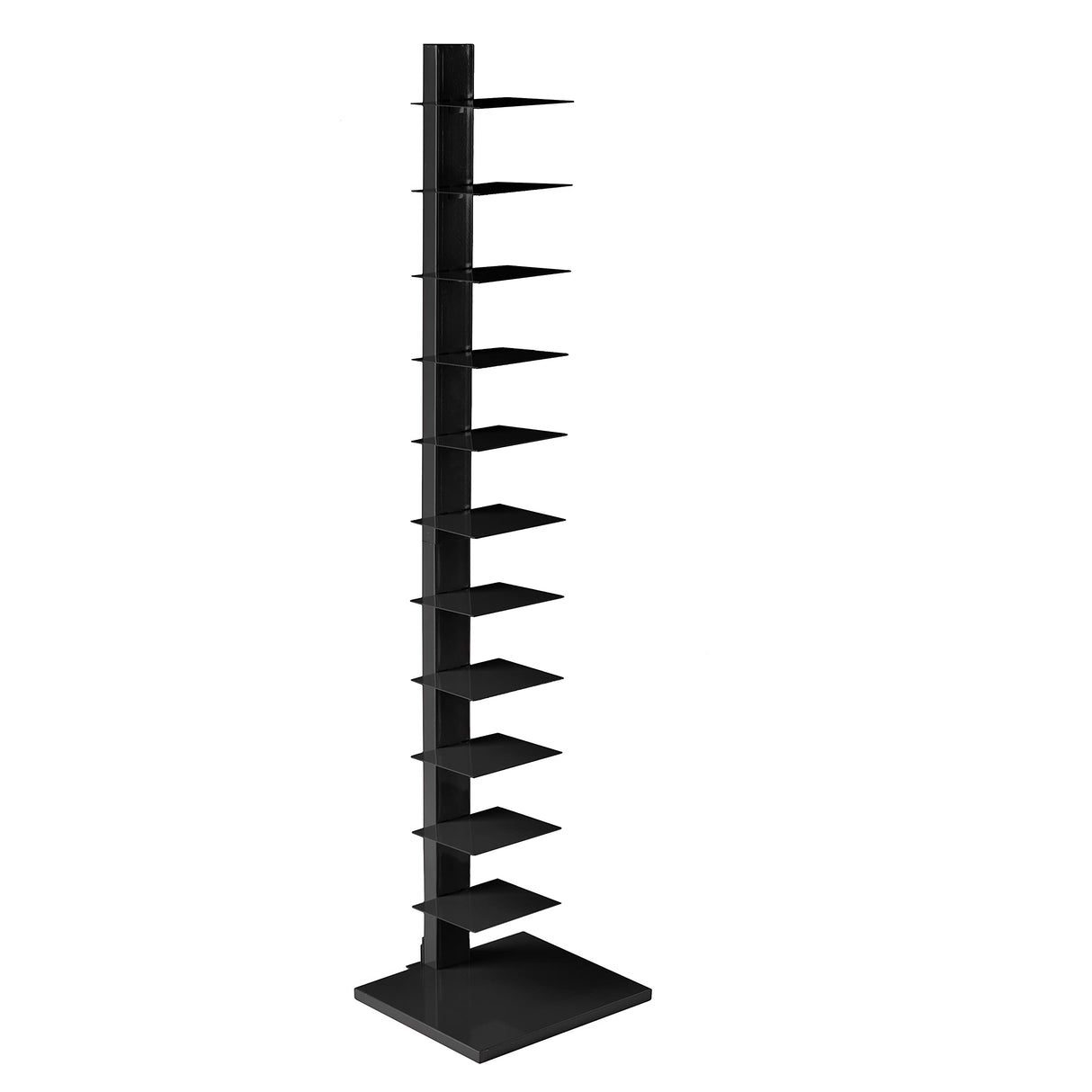 SEI Furniture 12 shelf Metal Spine Book Tower, Black SEI Furniture