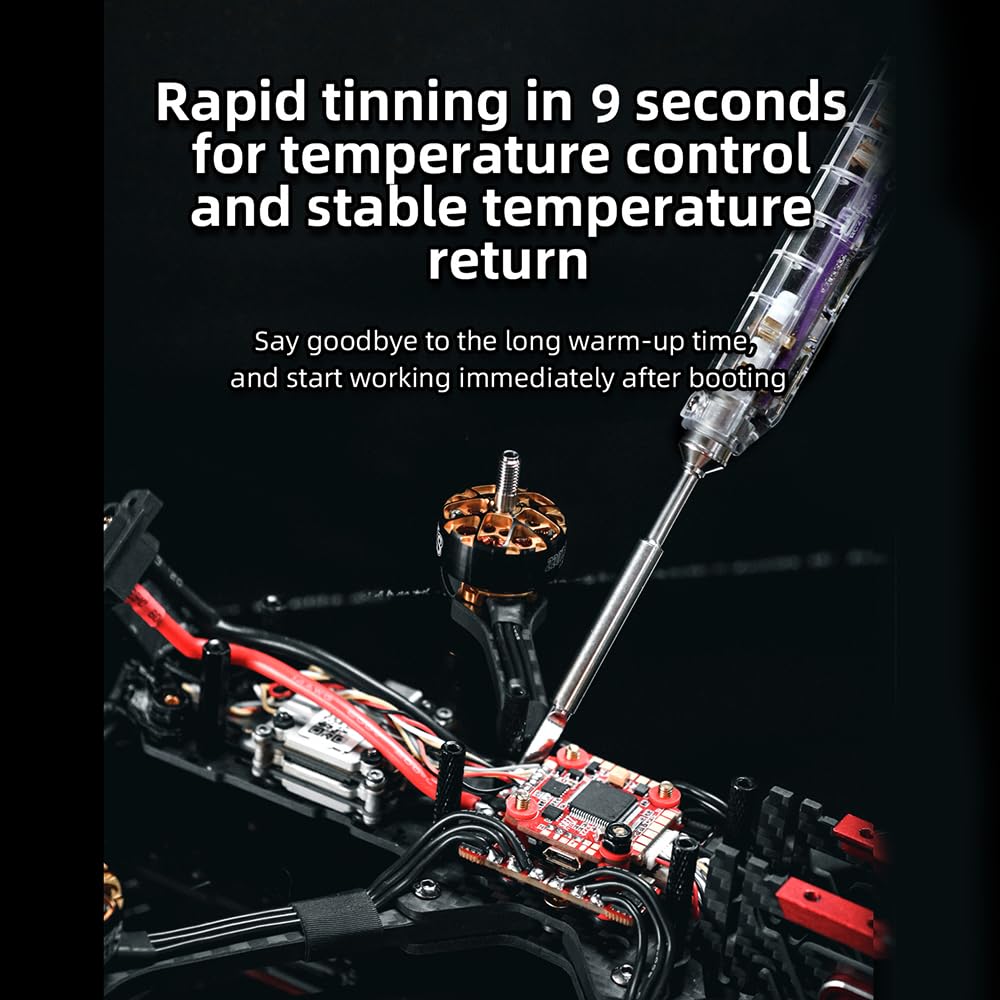 HGLRC RC2 Soldering Iron Kit 65W 24V Portable Outdoor OLED Digital Display Intelligent Temperature for FPV Racing Drone HGLRC