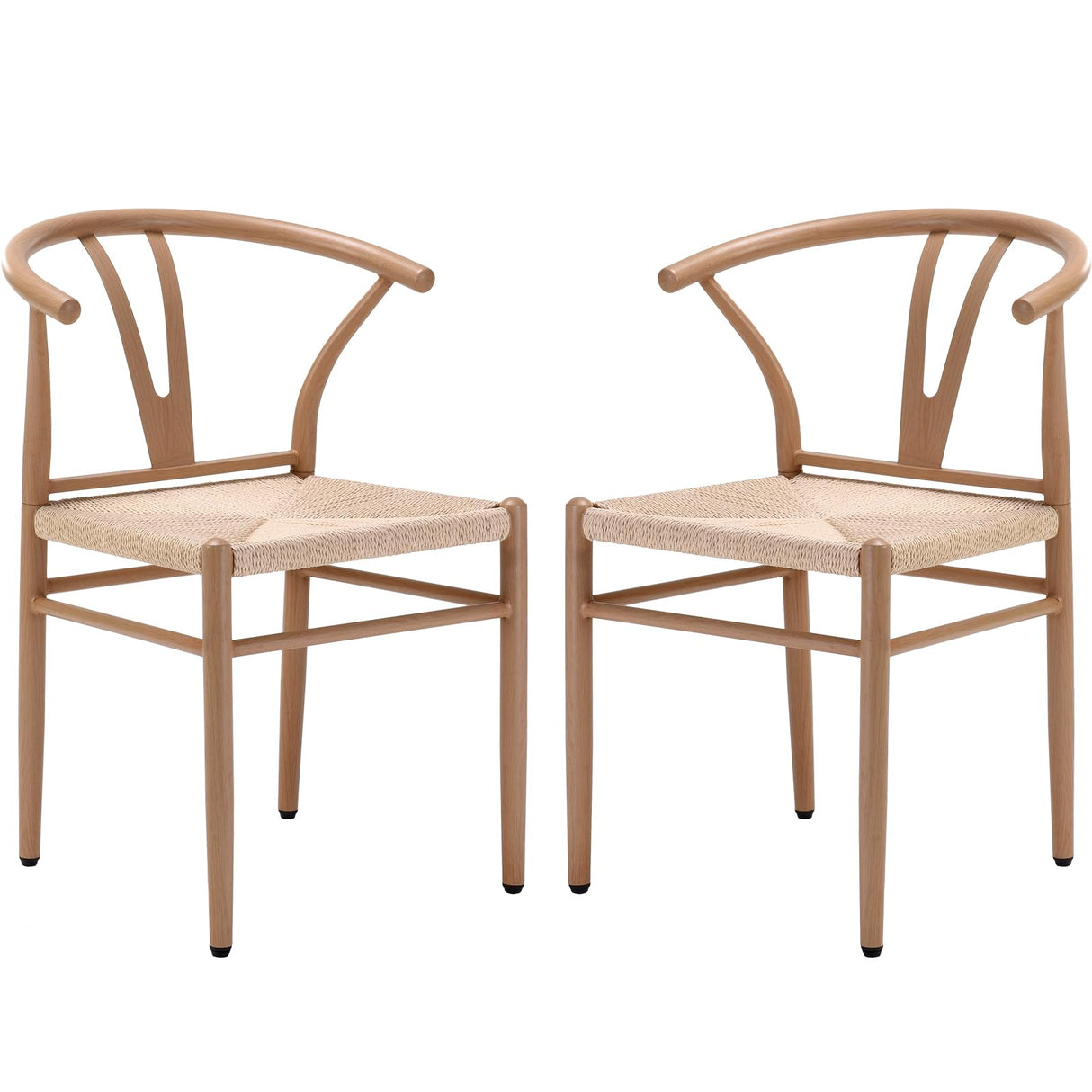 Mid Century Modern Metal Wishbone Dining Room Chairs Set of 2 4 for Your Kitchen Beach House STARY