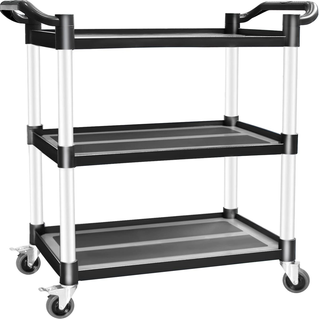 ANRYAGF Utility Carts with Wheels, 3 Tier Rolling Cart with Wheels, Kitchen Food Cart on Wheels, Heavy Duty Cart 510 lbs Capacity, Lockable Wheels, Rubber Hammer, 16.9" D x 31.5" W x 39.5" H ANRYAGF
