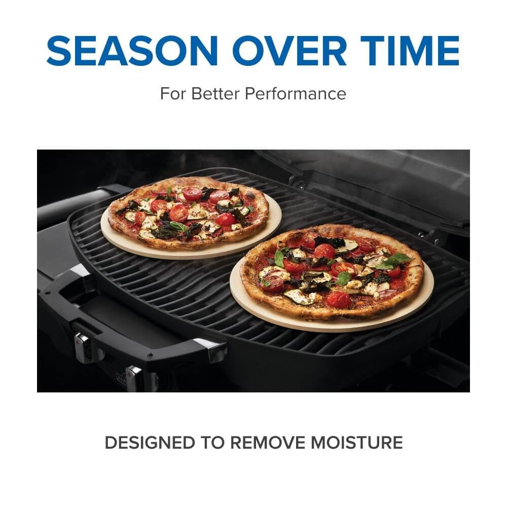 Napoleon Personal Sized Pizza Baking Stone Set - BBQ Grill Accessories, Two 10-inch Personal Pizza Baking Stones, Stone Oven Pizza, Pizzeria Results, Easy To Use, Use In BBQ Grill or Oven Napoleon