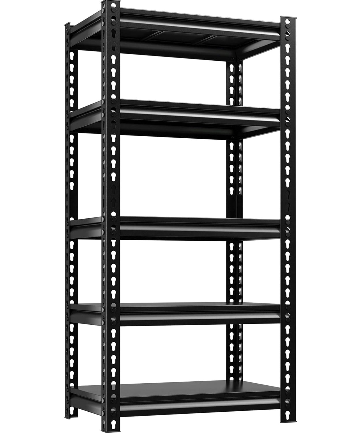 REIBII Storage Shelves 5-Tier Adjustable Garage Storage Shelving Heavy Duty Metal Shelving Utility Rack Shelf Unit for Warehouse Pantry Closet Kitchen,12" D x 27.5" W x 60" H REIBII