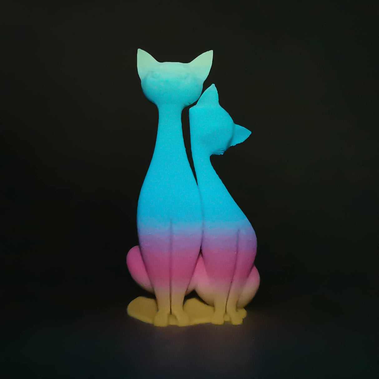 Zi-Rui 3D Printer PLA Filament, Glow in The Dark Multicolor Change, Rainbow Multicolor Gradient, 1.75mm 1KG/2.2lbs Zi-Rui