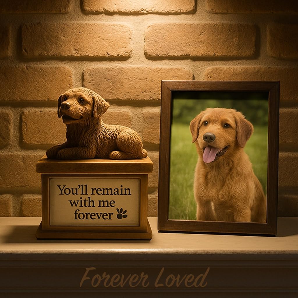 iHeartDogs Dog Memorial Keepsake Box – Pet Loss Sympathy Gift - This Urn for Ashes Feeds 5 Shelter Dogs in Honor of Your Beloved Pup iHeartDogs