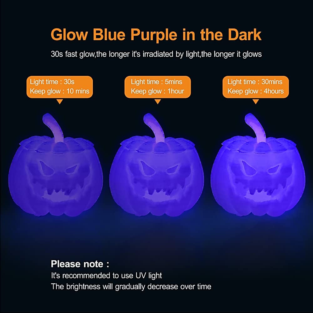 HELLO3D Glow in The Dark PLA Filament, Blue Purple Luminous Filament 1.75mm Strong Glow Effect 3D Printer Filament, 1kg Spool (2.2lbs), Dimensional Accuracy +/- 0.05 mm,Glow Blue Purple HELLO3D