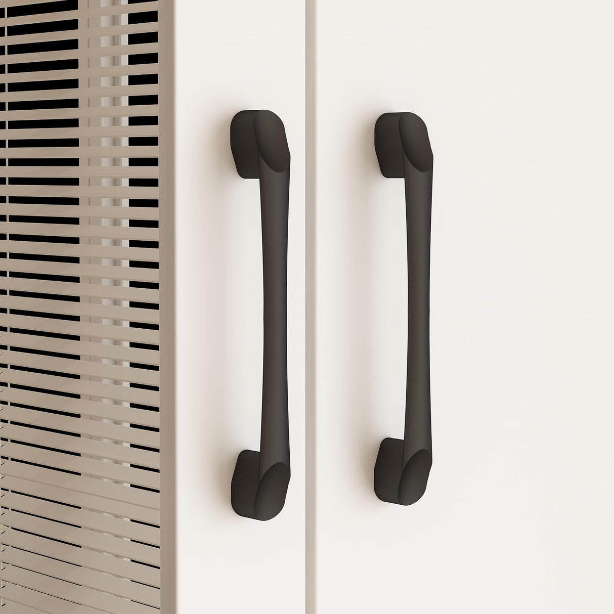 Hitow 2 Door Wardrobe Armoire Closet with Mirror, 35.5" W Wooden Wardrobe Cabinet with Hanging Rod & 2 Drawers, Bedroom Armoire Dresser Wardrobe Clothes Organizer, White Hitow