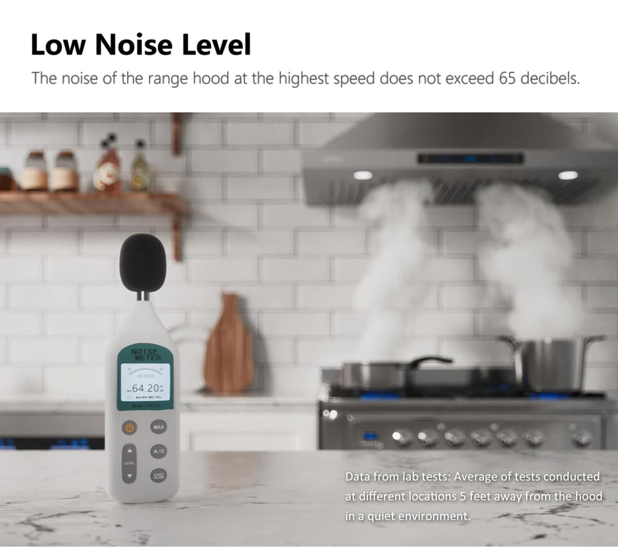 IKTCH 30-inch Wall Mount Range Hood 900 CFM Ducted/Ductless Convertible, Kitchen Chimney Vent Stainless Steel with Gesture Sensing & Touch Control Switch Panel, 2 Pcs Adjustable Lights(IKP02-30'') IKTCH