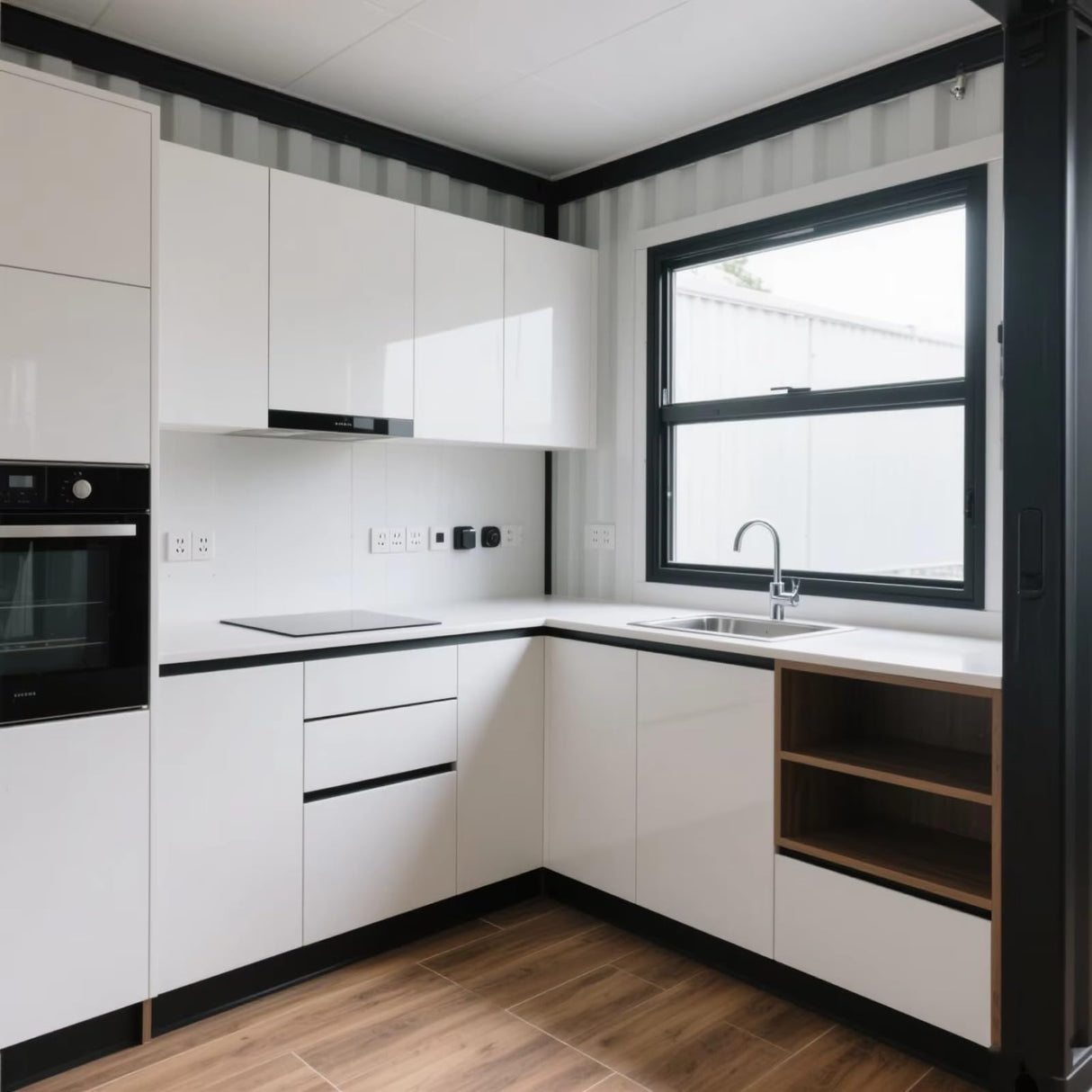 Versatile Use Tiny Home Multi-Purpose, Tiny House with Two Bedrooms and Full Kitchen, Great Tiny Houses to Live in for Adults, Prefab Tiny Homes for Sale with Bath for Office Generic