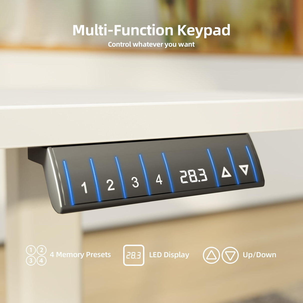 YDN L Shaped Standing Desk, Electric Standing Desk L Shape Adjustable Height Dual Motor, 63 x 55 Inch Corner Standing Desk with Splice Board for Home Office, Large Standing Desk, White YDN