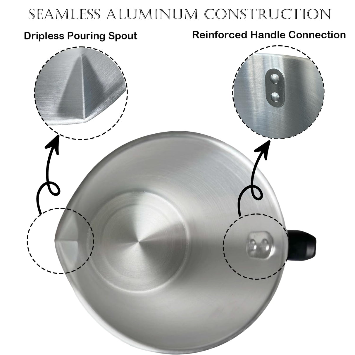 Candle Making Pouring Pot 3L Candle Wax Melting Pot Large Candle Pouring Pitcher Heat-Resistant Handle Dripless Pouring Spout Candle Jars, Wicks, Stickers Wicks Holders Large Candle Pouring Pot Phinicco