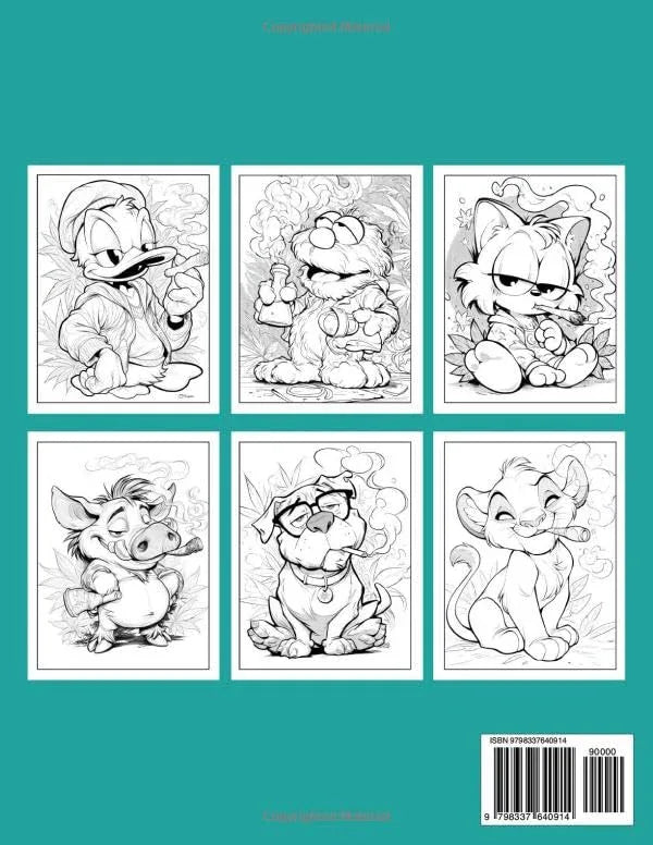 90s Cartoon Stoner Coloring Book: 90s Cartoon Stoner Coloring Book: 50 Psychedelic & Trippy Pages for Stress Relief and Relaxation, Ideal Gift for ... Fans to Enjoy Unique, Nostalgic Designs WoodArtSupply