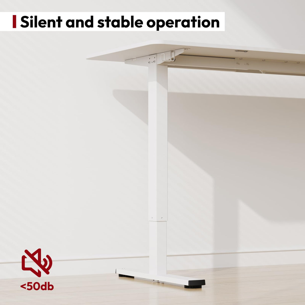 SANODESK Electric Standing Desk 63x24 Inch Height Adjustable Stand Up Desk Home Office Computer Workstation Sit Stand Home Office Desk with Splice Board (White Frame + White Top) SANODESK