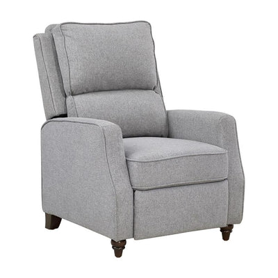 Lexicon Loveland Upholstered Fabric Push Back Recliner in Gray