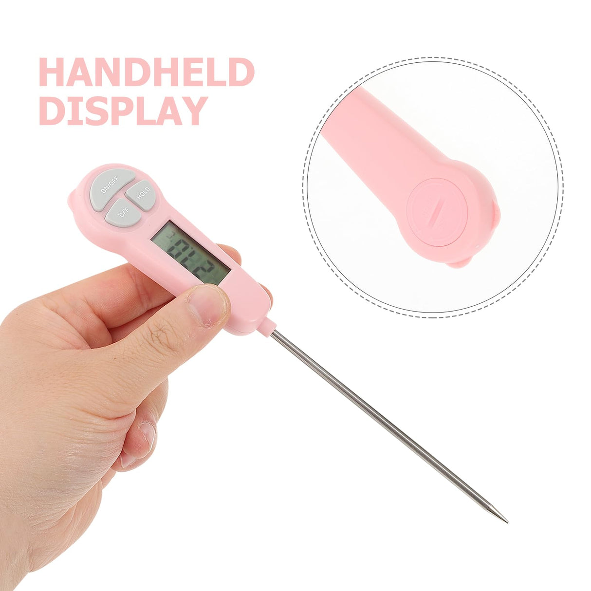 Kisangel Digital Meat Thermometer Cooking Instant Read Temp Probe 30℃~300℃ Read Digital Cooking Candle Liquid Making for Oil Deep Fry Oven Kisangel