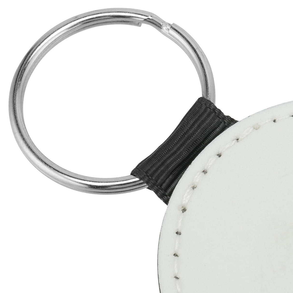 JEUIHAU 15 PCS Sublimation Keychain Blanks, PU Leather Sublimation Keychains Heat Transfer Keyring for Pendant Ornament Making, Present Making, White JEUIHAU