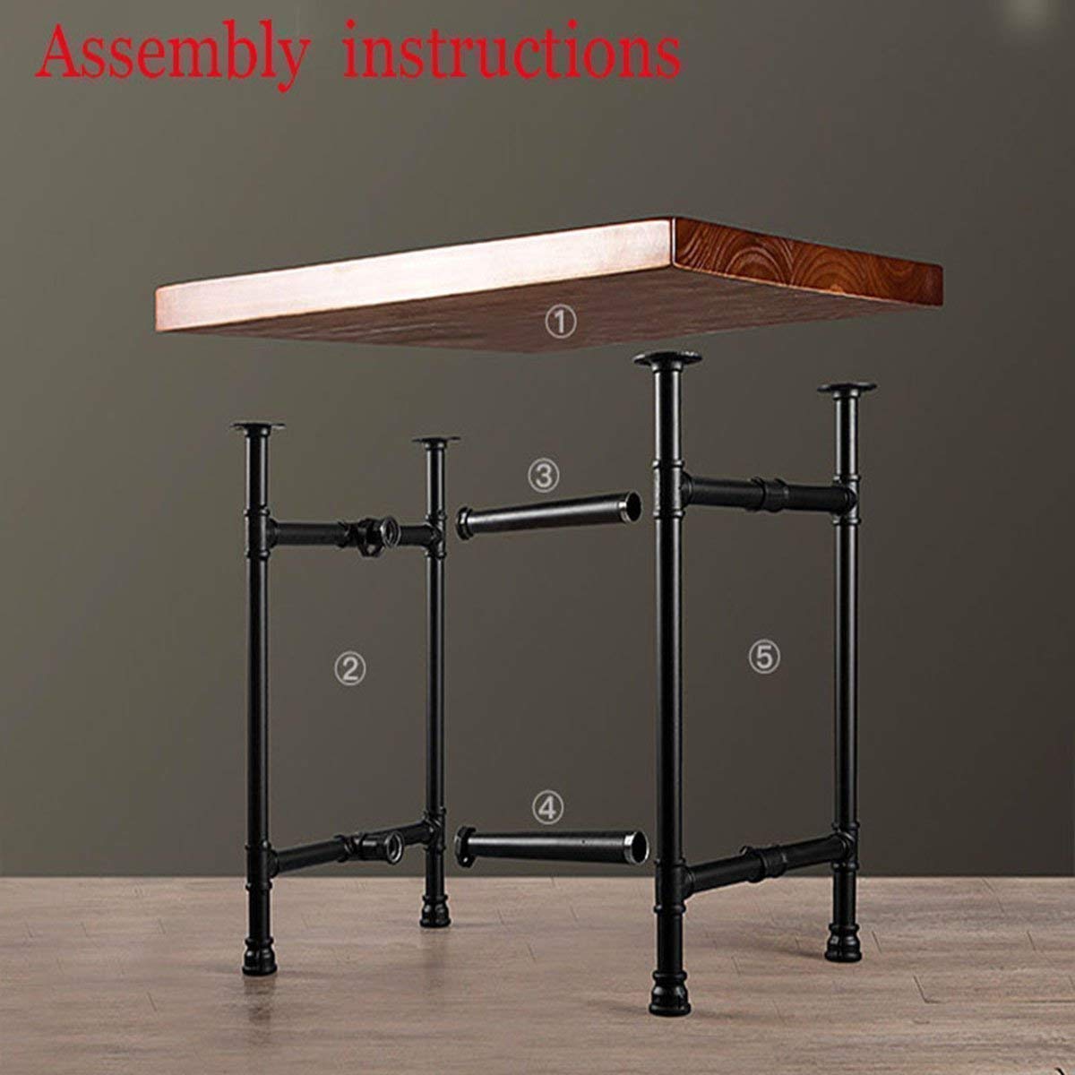VANDNALI 24 Inch Industrial Rustic Iron Pipe Entry Table, End Table, Coffee Table, Side Table, Metal Legs, Bar Table/Home Set/Living Room Set/Dining Room1