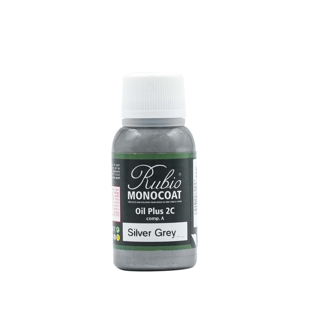 Rubio Monocoat Wood Stain & Finish Sample - Silver Grey | Oil Plus Part A | Quick-Dry, Eco-Friendly Linseed Wood Oil for Indoor Use | Ideal for Sampling Oil Plus 2C & Touch Ups | 20 mL Rubio Monocoat
