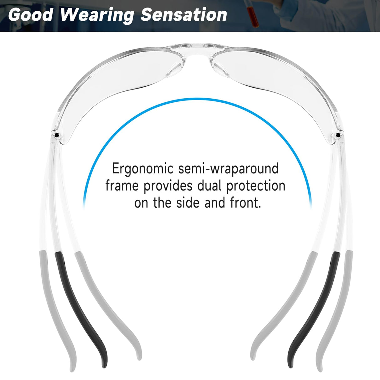 Salfboy 10 Pack Clear Safety Glasses with ANSI Z87.1 Scratch Resistant Eyewear for Women Man Lab Goggles Eye Protection Salfboy