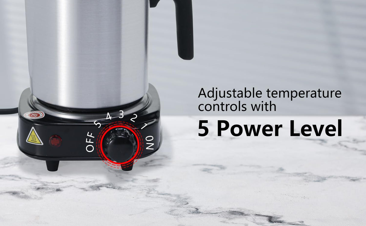 Aroparc Candle Making Kit with Wax Melter, 40 oz Double Boiler Wax Melting Pot, Thermometer, Wick Centering Device, Hot Plate and Supplies for Beginners Aroparc