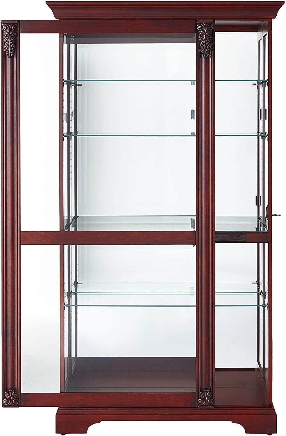 Howard Miller Cohen Curio Cabinet, Large, Tuscany Cherry Howard Miller