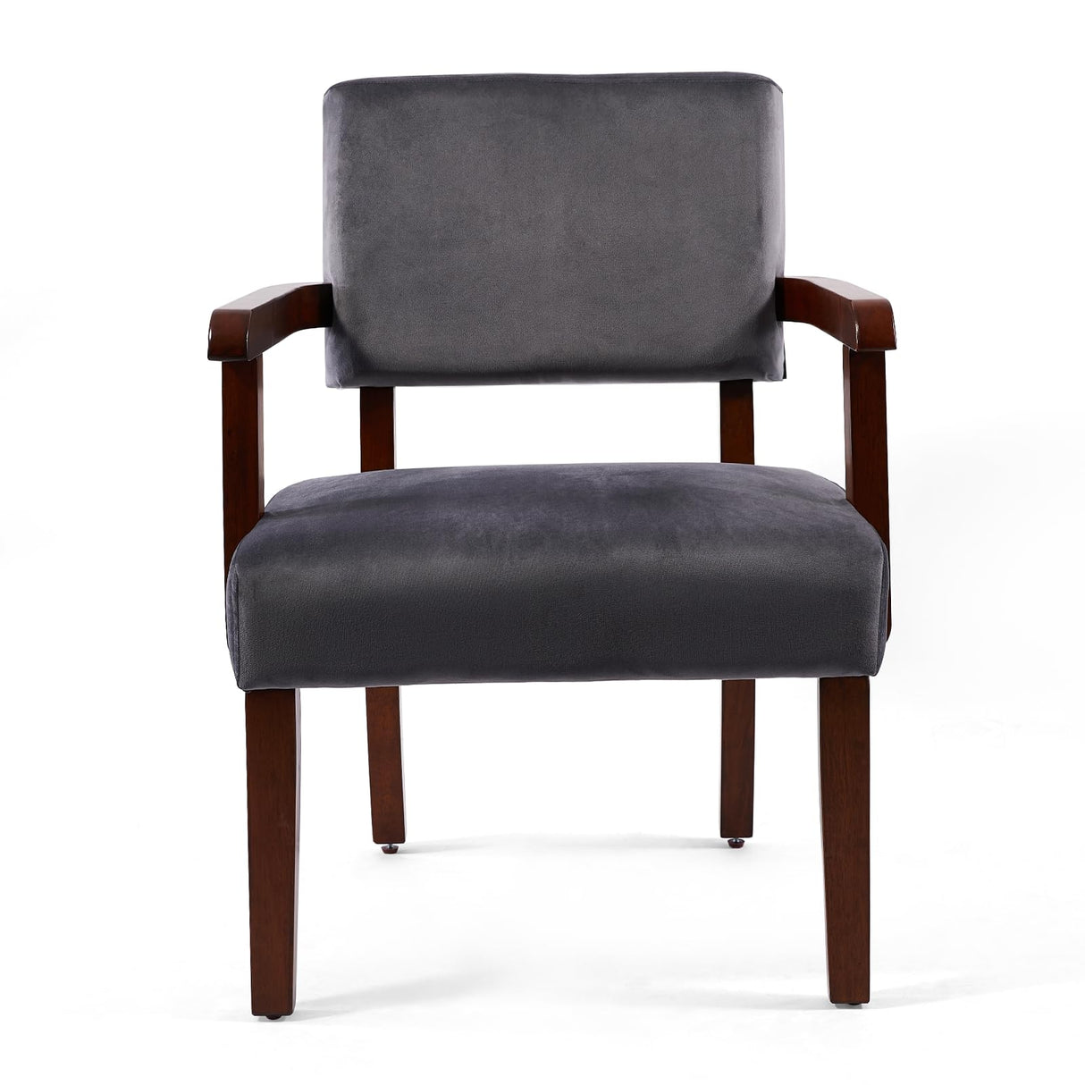 FAGAGA Accent Chair Set of 2 with Table, Living Room Chairs with VelvetSoft Seat and Armrests for Living Room Bedroom Reading Room Waiting Room (Greyvelvet) FAGAGA