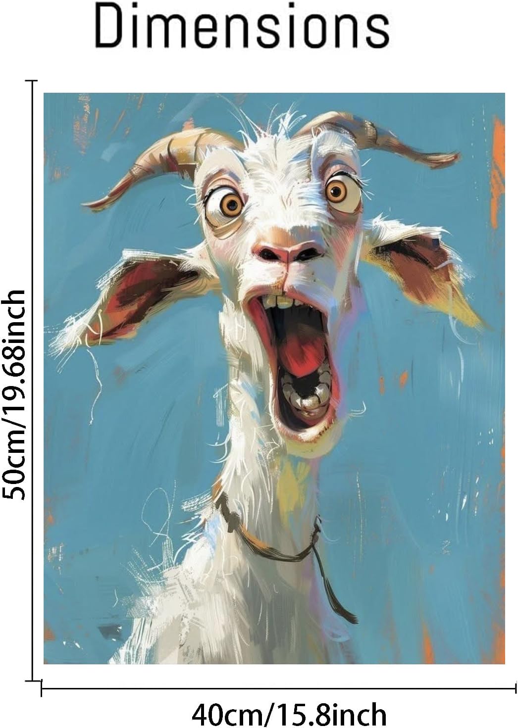 Paint by Numbers for Adults Beginner, Funny Animals Paint by Numbers Funny Pet 16 x 20 Inch (Goat) FunLynJoy