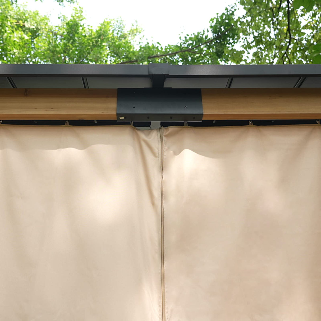 Meetleisure Cedar Wood Gazebo 10' x 12' - Patio Wood Gazebo with Cedar Frame and Metal Steel Roof Panels, Hardtop Gazebo for Patio Lawn Deck and Backyard MeetLeisure